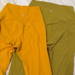 BuffBunny High-Waist Leggings - Yellow and Olive